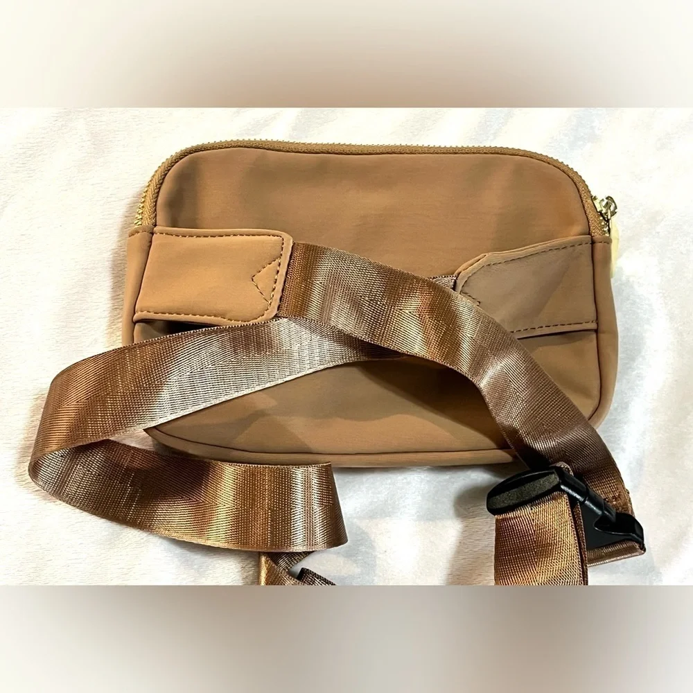 Zorfin Tan Brown Belt Bag Fanny Pack Pockets Adjustable Strap Water Resistant - Picture 11 of 16